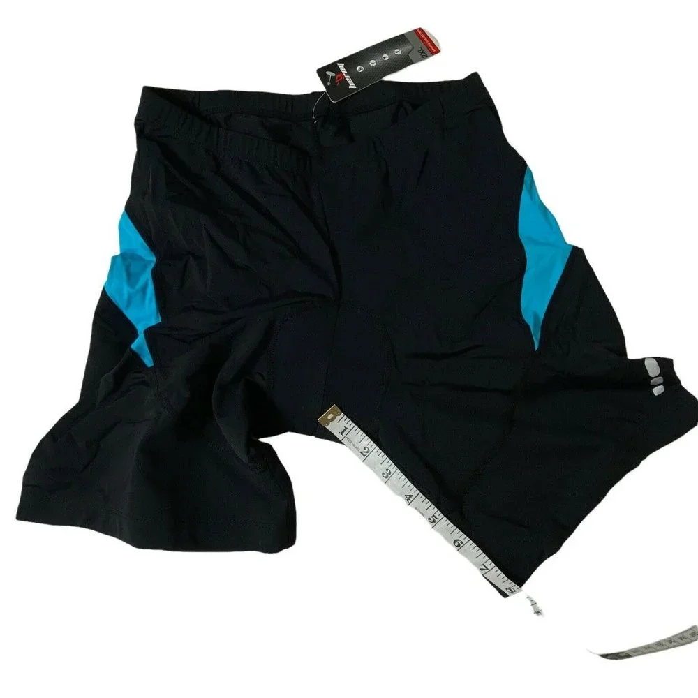 NWT Beroy 2XL Cycling Shorts padded Black Blue Women’s Plus - Picture 6 of 9